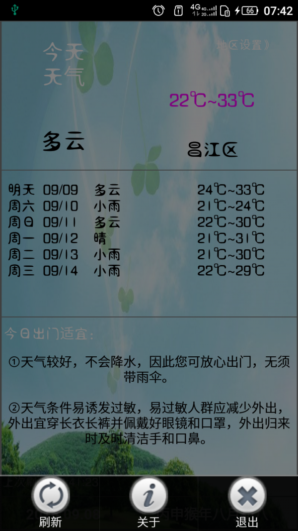天气表